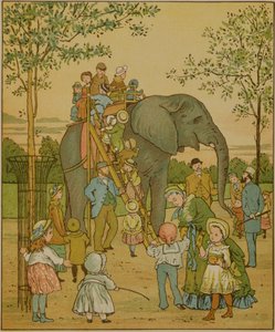 Kinderen rijden op de olifant